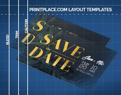 Metallic Save the Date Cards Printing